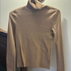 Tan Turtleneck Sweater